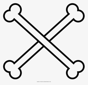 Crossbones Coloring Page - One Piece Logo Tattoo, HD Png Download, Transparent PNG