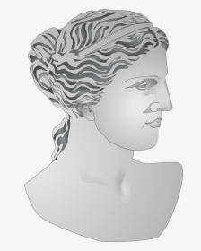 Bust, Roman, Statue, Woman, Sculpture, Marble Bust - Goddess Of Venus Profile, HD Png Download, Transparent PNG