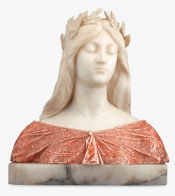 This Art Nouveau Bust Of A Classical Maiden In Repose - Art Nouveau Maiden, HD Png Download, Transparent PNG