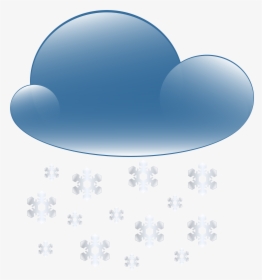Snowy Cloud Weather Icon - Clip Art, HD Png Download, Transparent PNG