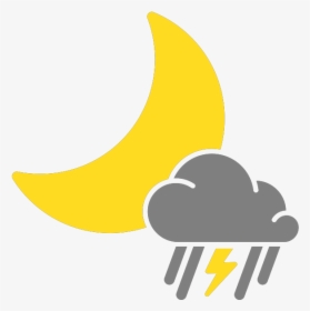 Scattered Thunderstorms Icon, HD Png Download, Transparent PNG