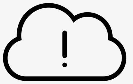 Cloud With Exclamation Sign Inside Stroke Weather Warning - Wind Symbol Png, Transparent Png, Transparent PNG
