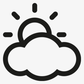 Cloudy Weather Comments - Partly Cloudy Clipart Black And White, HD Png Download, Transparent PNG