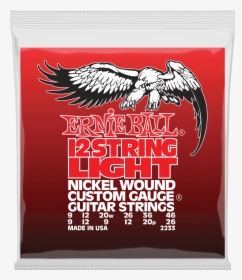 Light 12 String Nickel Wound Electric Guitar Strings - Ernie Ball, HD Png Download, Transparent PNG