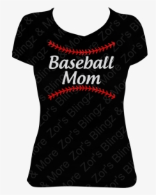 Baseball Mom Laces Vinyl Design T-shirt - Blouse, HD Png Download, Transparent PNG
