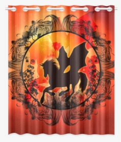 Wonderful Black Unicorn Silhouette New Window Curtain - Blackout Rainbow Curtains, HD Png Download, Transparent PNG