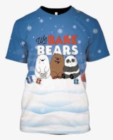 3d We Bare Bears Full Print T Shirt - We Bare Bears Hoodie Blue, HD Png Download, Transparent PNG