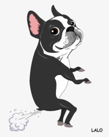 Dog Fart Cliparts - Easy Boston Terrier Drawings, HD Png Download, Transparent PNG
