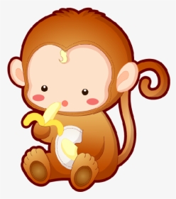 Animated Pictures Monkey Cartoon X Png - Cartoon Cute Baby Monkey, Transparent Png, Transparent PNG