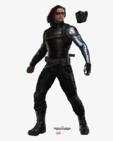 Captain America Bucky Barnes - Winter Soldier Full Body, HD Png Download, Transparent PNG