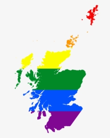 Lgbt Flag Map Of Scotland - Population Distribution Of Scotland, HD Png Download, Transparent PNG