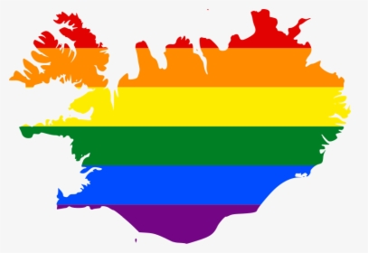 Transparent Gay Flag Png - Iceland Flag Map, Png Download, Transparent PNG