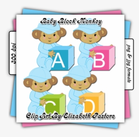 Cute Baby Monkey In Blue Clip Art Collection - Clip Art, HD Png Download, Transparent PNG