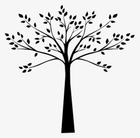 Tree Black And White Drawing Plum - Tree Decal Black And White, HD Png Download, Transparent PNG
