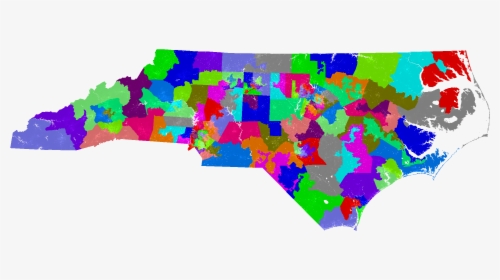Picture Of Nc S Jaggy Rambling Districts - Map Of North Carolina, HD Png Download, Transparent PNG