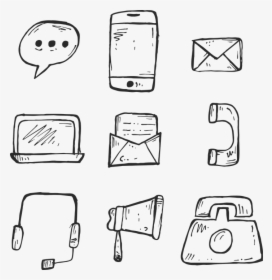 Icon, Phone, Hand Drawn, Communication, Sign, Web - Icon, HD Png Download, Transparent PNG