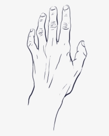 Tense And Thin Looking Hand Reaching Upwards - Reaching Hand Drawing Png, Transparent Png, Transparent PNG