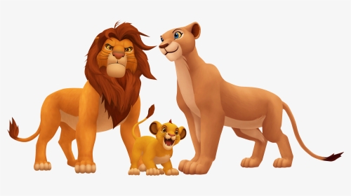 Simba, Nala And Kopa - Lion King Cartoon Characters, HD Png Download, Transparent PNG
