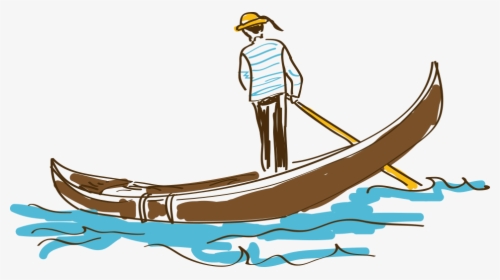 People Rowing Illustration Drawing Hand-drawn Cartoon - เรือ การ์ตูน Png, Transparent Png, Transparent PNG