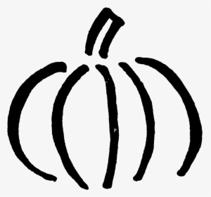 Hand Drawn Pumpkin Clipart Outline - Pumpkin Clipart Hand Drawn, HD Png Download, Transparent PNG