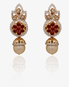 Glamorous Antique Ruby Pearl Earring, HD Png Download, Transparent PNG