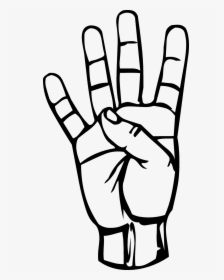 American Baby Korean Hand Draw - Sign Language 4, HD Png Download, Transparent PNG