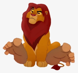 Simba With Large Feet - Lion King Disney Png, Transparent Png, Transparent PNG
