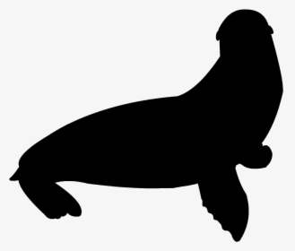California Sea Lion Silhouette By Grandechartreuse - Sea Lion Silhouette Vector Free, HD Png Download, Transparent PNG