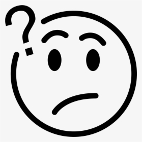 Confused Face Clipart Black And White, HD Png Download, Transparent PNG