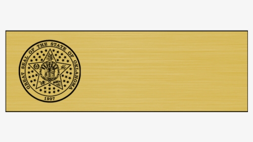 Brushed Gold Name Badge With The Oklahoma State Seal - Circle, HD Png Download, Transparent PNG