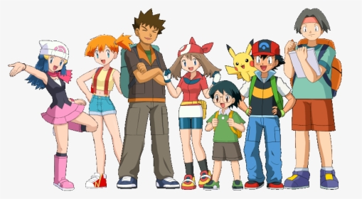 Download Ash Brock And Dawn Pokemon Background