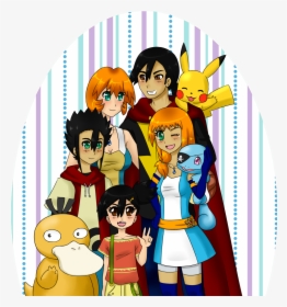 Pokeshipping Family ash And Misty With Their Children - Pokemon Ash And Misty Family, HD Png Download, Transparent PNG