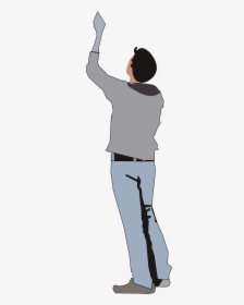 Person Clip Art - Cartoon Man Looking Up Png, Transparent Png, Transparent PNG