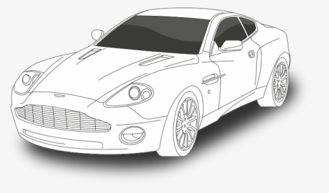 Aston Martin Transparent Car Drawing, HD Png Download, Transparent PNG
