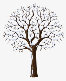 January Clipart Snowtree - Winter Season Tree Clipart, HD Png Download, Transparent PNG