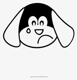 Sad Dog Coloring Page, HD Png Download, Transparent PNG