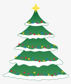 Christmas Snow Tree Free Picture - Winter Christmas Tree Clipart, HD Png Download, Transparent PNG