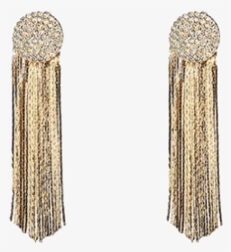 Jeminee Jewellery Sanaa Golden Tassel Earrings - Body Jewelry, HD Png Download, Transparent PNG
