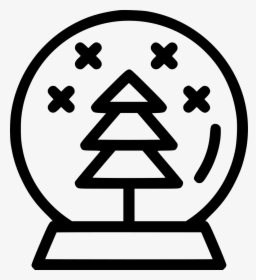 Crystal Ball Gift Snow Tree - Transparent Christmas Icon Png, Png Download, Transparent PNG