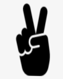 #silhouette #shadow #black #hand #peace #peacesign - Monochrome, HD Png Download, Transparent PNG