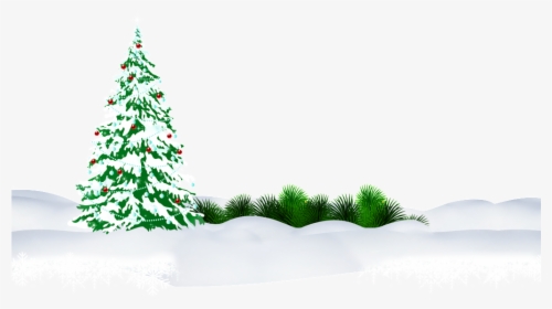 Green And Snowy Christmas Png - Christmas Tree, Transparent Png, Transparent PNG