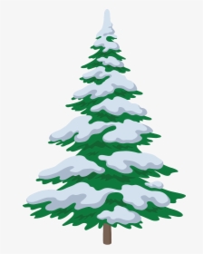 Transparent Snowy Tree Png - Drawing Tree With Snow, Png Download, Transparent PNG