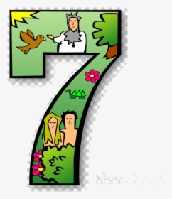 Numbers Days Of Creation Clipart Bible Myth Day Transparent - 7 Days Of Creation Numbers, HD Png Download, Transparent PNG