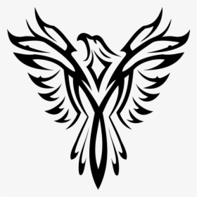 Black, Symbol, White, Eagle, Bird, Aquila, Tattoo - Phoenix Tattoo, HD Png Download, Transparent PNG