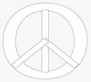 Peace Sign 19 Black White Line Art Christmas Xmas Peace - Peace Sign Green And Yellow, HD Png Download, Transparent PNG