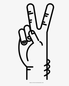 Peace Sign Coloring Page - Coloring Book, HD Png Download, Transparent PNG