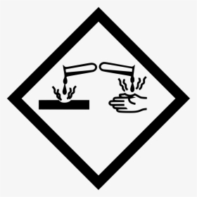 Hazard Warning Label Corrosive, HD Png Download, Transparent PNG