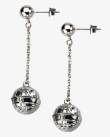 Star Wars 3d Death Star Chain Drop Earrings - Star Wars Earring, HD Png Download, Transparent PNG