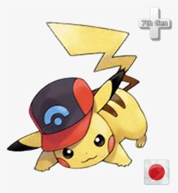 Pikachu With Ash S - Pokemon Pikachu Wearing Ash's Hat, HD Png Download, Transparent PNG