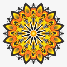 Mandala Yellow Clip Arts - Mandala Amarela, HD Png Download, Transparent PNG